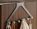 HGZBS Over Door Hooks, No Drill Silent Use 6 Hooks for Towels & Clothes, Modern Matte Metal 8.7 inch (Gunmetal Gray, Regular)
