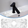 Faucet Mat for Kitchen Sink White Marble Texture, Soft Diatom Mud Material, Strong Water Absorption, Non-Slip, Easy to Clean for Bathroom, Kitchen 15"X5.5"