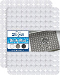 Bligli Sink Mat for Stainless Steel/Ceramic Sinks, 2 Pack 15.7x11.8 inches PVC Sink Protectors for Bottom of Kitchen Sink, Dishes and Glassware drain Mats, Durable and Fast Draining (Transparent)