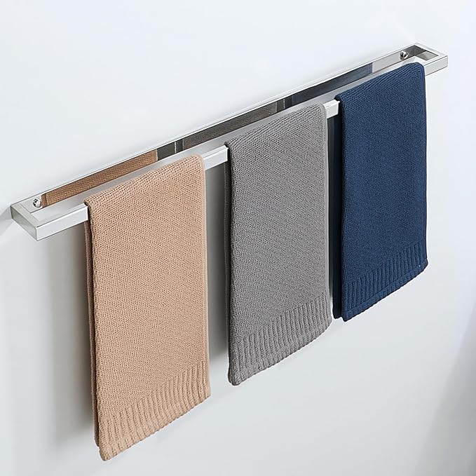 Alise Bath Towel Bar,Wall Mount Towel Holder Towel Rack Towel Hanger for Bathroom Lavatory,28 Inch SUS304 Stainless Steel Towel Rail,Polished Chrome
