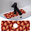 Ginger Man Faucet Mat for Kitchen Sink Ginger, Soft Diatom Mud Material, Strong Water Absorption, Non-slip, Easy to Clean for Bathroom, Kitchen 15"X5.5"