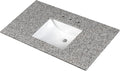 MSI Argento Grigio Vanity Top with Under Mount Rectangle Ceramic Sinks, Engineered Granite Stone, 4" CC Faucet Holes, 49"X22"