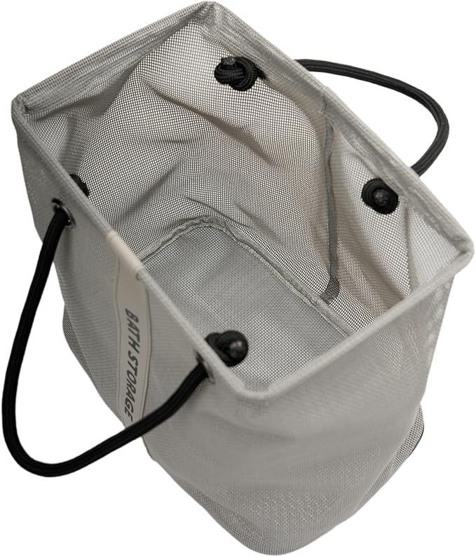 Bath Storage Shower Caddy Organizer for Bathroom, College Dorm, Camp, Gym (Large Grey)