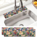 Sink Faucet Absorbing Mat, 2 Pack Drying Mat Around Faucet Sink Splash Guard Behind Faucet Sinkmat For Kitchen Bathroom Island Rv 24 * 5.5 Inch (60 * 14 cm)