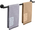 NearMoon Bath Towel Bar, Thicken Stainless Steel Shower Towel Rack Holder Wall Mounted for Bathroom, 26-lnch Overall Length-24-lnch Usable Hanging Space (1 Pack, Matte Black)