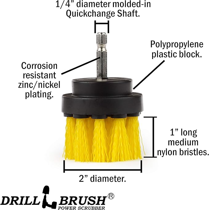 Bathroom Cleaning Brush - Shower Drill Cleaning Brush - Grout and Tile Cleaning Brush - Bathtub Cleaning Brush - Power Cleaning Brush - Shower Scrub Brush - Drill Cleaning Scrubber Brush Kit for Home