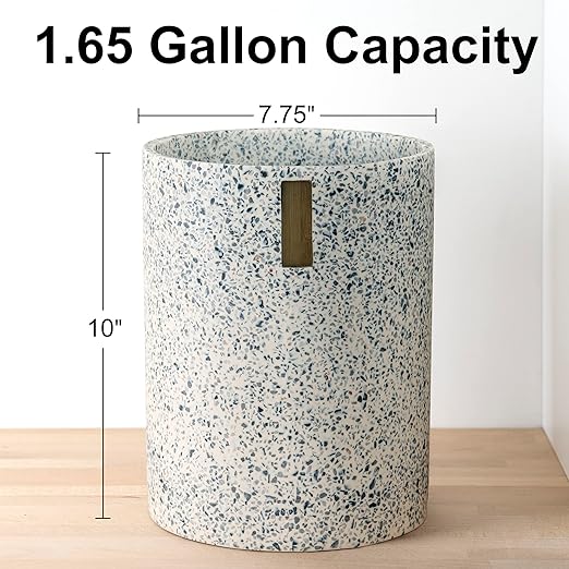 Allure Home Creation Lerrazzo Resin Wastebasket