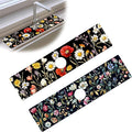 Bimkole 2 PCS Faucet Absorbent Mat, Kitchen Faucet Sink Splash Guard Wraparound Cloth Pads Drip Catcher for Sink Faucet for Kitchen Bathroom Faucet, Colorful Faucet Mat, 15 x 4 Inch Flower A1
