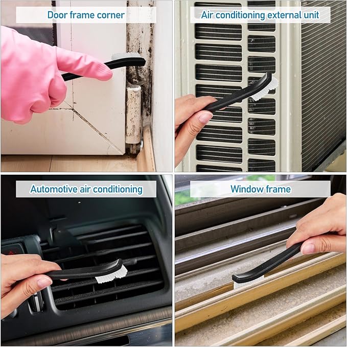 9 Pcs Double-Head Small Cleaning Brushes Plastic Bristle Gap Brush Cleaner Multi-Functional Scrub Tool for Kitchen Bathroom Window Crevice Cleaning