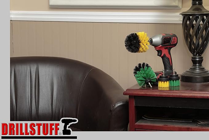 Drill Brush Power Scrubber Attachment for Power Drill - Drill Brush Attachment Grout Cleaner Brush Set - Power Scrubber Drill Brush Kit - Cleaning Drill Brush Set - Drill Scrub Brush for Drill