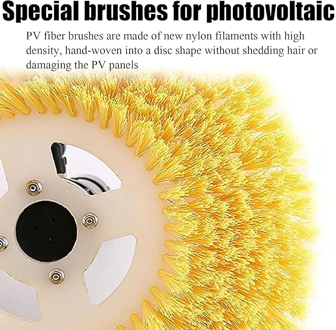 Electric Solar Panel Cleaning Brush, Adjustable Water Fed Pole, Outdoor Window Washing Equipment