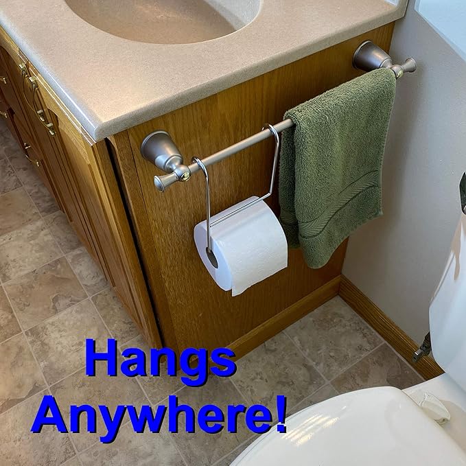 TP Pal - Extra Toilet Paper Roll Holder (Chrome)