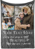 Ships Next Day, Custom Blanket with Picture and Text - Printed in USA, Personalized Photo Blanket with Text (Fleece 30x40)