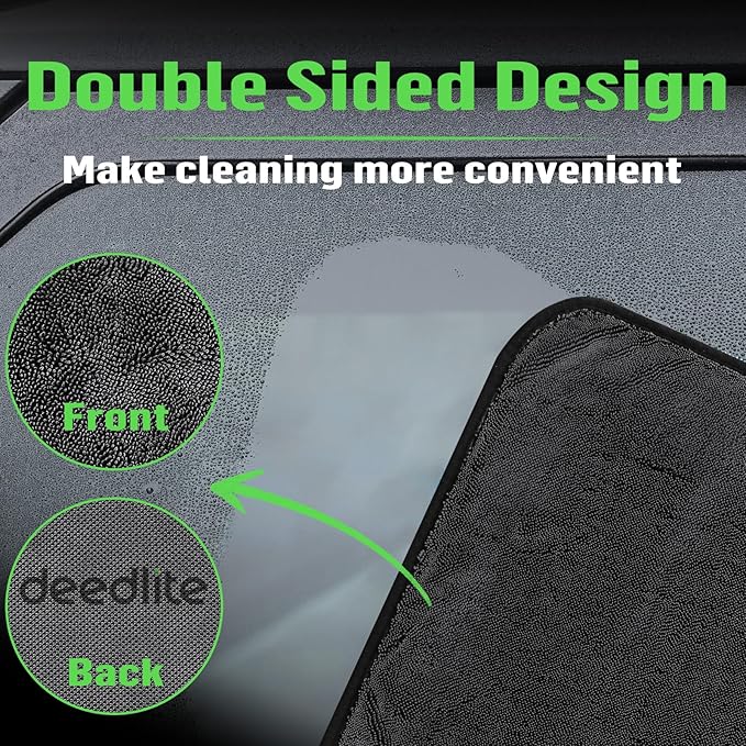 Shiny Bath Wipes Shower Cleaning Cloths, Premium Car Drying Towel | Ultra Absorbent Twisted-Loop Design| Microfiber Towel for Car, Shower Cabin, Household (Pack of 2)