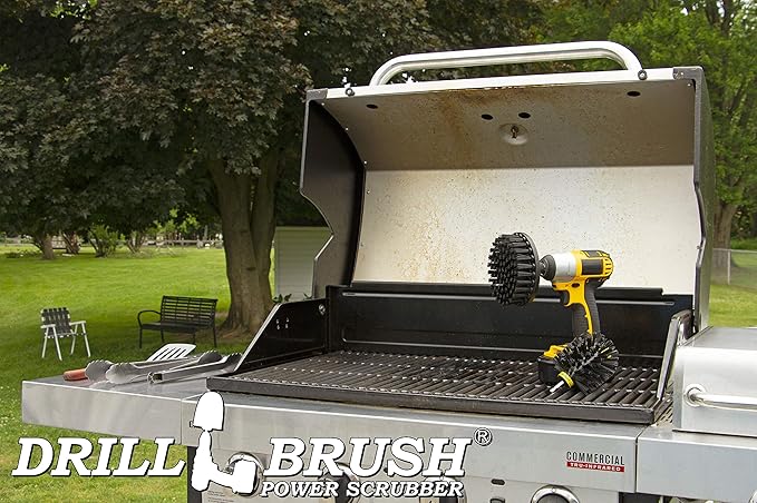 Ultra Stiff Drill Powered Cleaning Brush kit for Heavy Duty use by Drillbrush