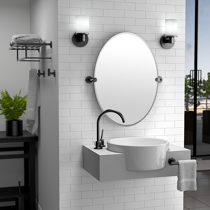 Gatco 1818MX Latitude II Minimalist Towel Rack Matte Black