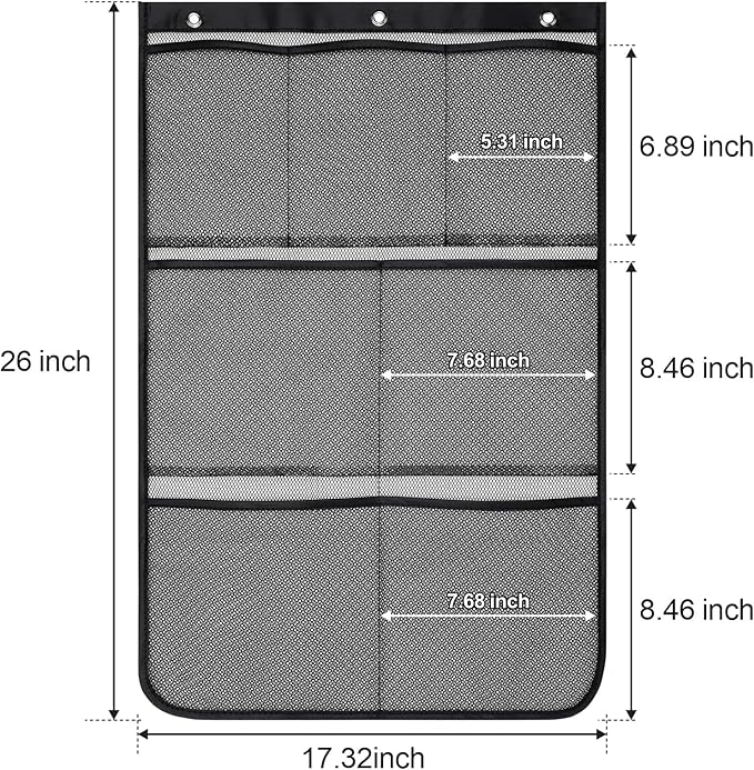 F-color Cruise Essentials 2026-7 Pockets Mesh Shower Organizer Hanging Bundle with Retractable Clothesline, Quick-Dry, Portable Toiletry Bag Travel Laundry Drying Kit for RV Hotel Camping