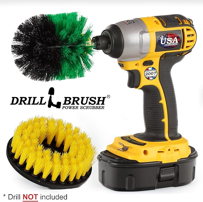 Shower Cleaner Drill Brush Set - Drill Cleaning Brush Attachment Set - Grout Brush Drill Attachment Scrub Brush - Drill Brush Power Scrubber Brush Set - Household Cleaning Brushes for Drill