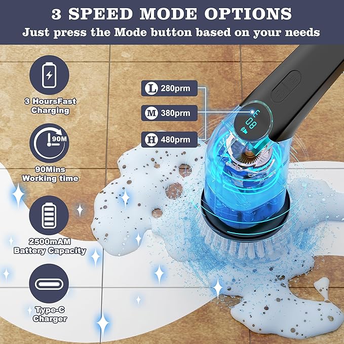 YKYI Electric Spin Scrubbe(Off Grey)
