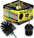 2 Piece Mini Size Long Bristle Black Ultra Stiff Rotary Cleaning Drillbrushes Used for Cleaning BBQ Grills, Furnaces, Baked-on Food, and Industrial Applications