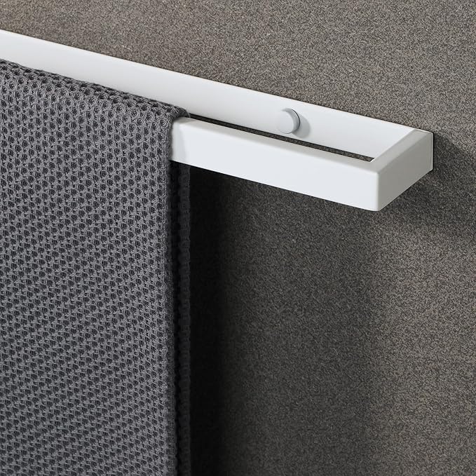 Alise Bath Towel Bar,Wall Mount Towel Holder Towel Rack Towel Hanger for Bathroom Lavatory,16 Inch SUS304 Stainless Steel Towel Rail,White Finish
