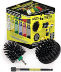 Household Supplies: Grill Brush Drill Set Power Scrubber Kit - Cordless Electric Spin Scrubber for BBQ Cleaning, Fireplace Grates & More - Rust Remover - No-Wire Design Included in Cleaning Tools Set