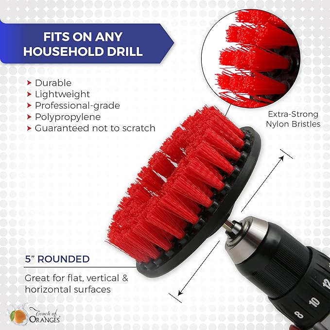 Bring It On Cleaner Water Spot Remover 32oz Plus 5 Inch Drill Scrub Brush