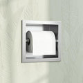 Toilet Paper Holder, SUS 304 Stainless Steel Recessed Toilet Paper Holder Built-in, in Wall Toilet Paper Wall Holder for Bathroom, Brushed Nickel