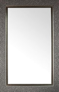 Mirrorize IMM101 Antique Mosaic Framed Designer Wall 27" W X 43" H | Vanity, Powder Room, Bathroom, Bedroom | Rectangle| Large Accent Mirror, 1.5DX27HX43W, Dark Silver