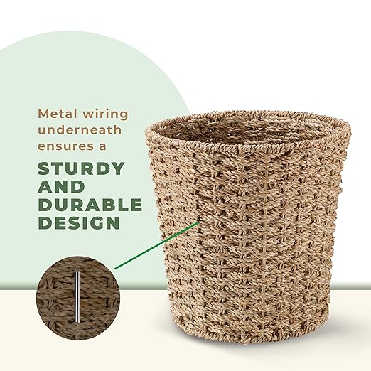 2-Pack Seagrass Waste Baskets