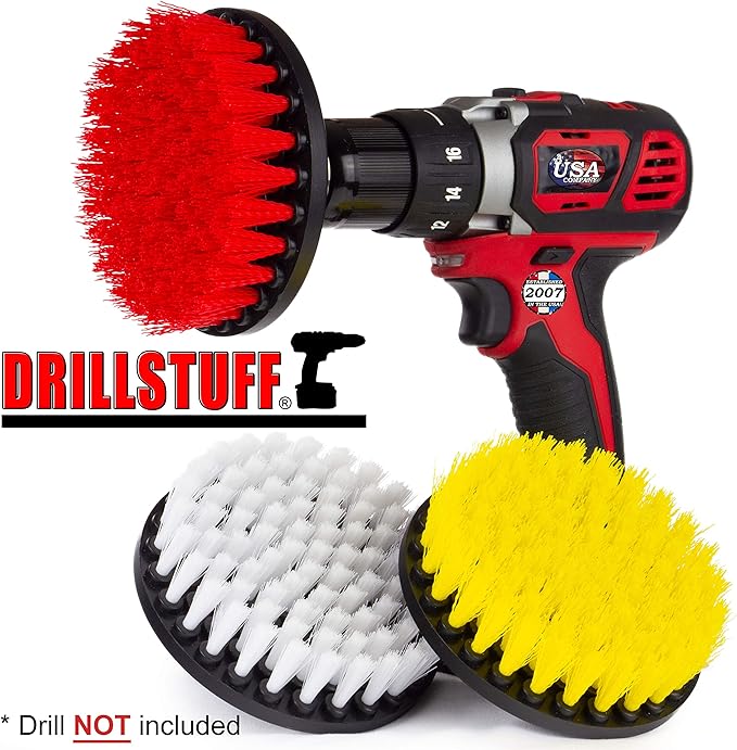 Cleaning Supplies - Drill Brush - Carpet - Upholstery Cleaner - Shower Door - Bathroom Accessories - Shower Cleaner - Bath Mat - Bathtub - Outdoor - Scrub Brush - Bird Bath - Concrete Cleaner