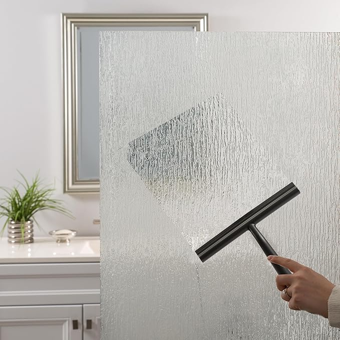 Bath Bliss Shower Squeegee with Hook in Black