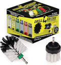 Motorcycle Cleaning Kit - Car Cleaning Supplies - Truck Scrubbing Accessories - Drill Brush Wheel Cleaner - Rim scrubbing Brush - Windshield Glass Cleaner - Dirt Bike Brush - Soft Wheel Cleaner Brush