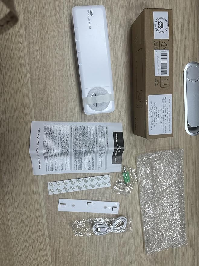 Little Quokka Toothbrush Sanitizeri Holder, 2000mAh Rechargeable Cordless Wall Mounted Holders for Bathroom, Electric Sanitizeri Toothbrush Cleaner, 4 Slots & Timer Function