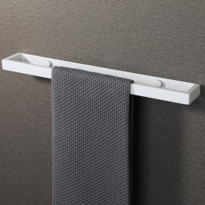 Alise Bath Towel Bar,Wall Mount Towel Holder Towel Rack Towel Hanger for Bathroom Lavatory,16 Inch SUS304 Stainless Steel Towel Rail,White Finish