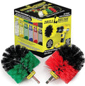 Drill Brush Power Scrubber - Kitchen Cleaning - Dish Brush - Pots and Pans - Cast Iron Cookware - Tile and Grout Brush - Outdoor Cleaning - Stiff Bristle Patio and Deck Brush - Concrete Bird Baths