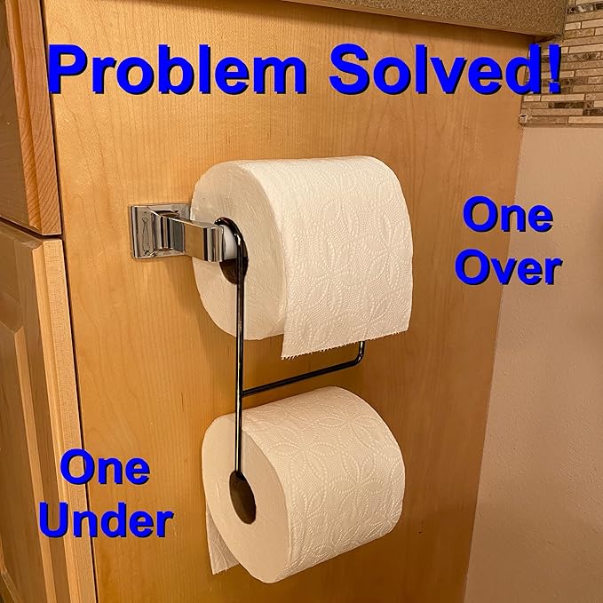 TP Pal - Extra Toilet Paper Roll Holder (Black)