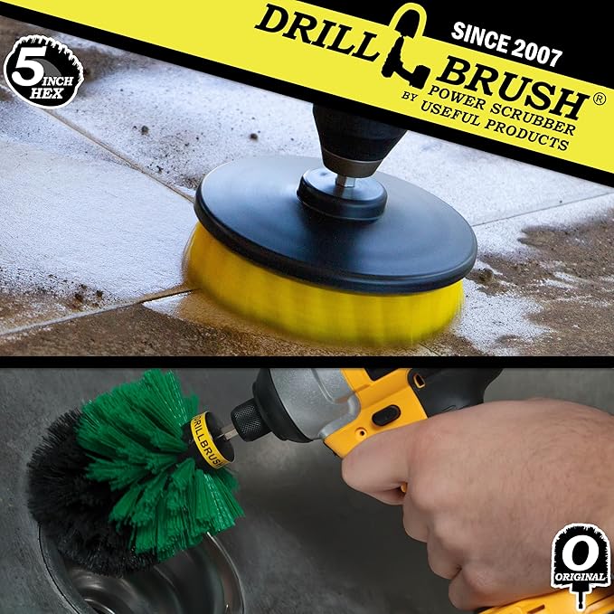 Shower Cleaner Drill Brush Set - Drill Cleaning Brush Attachment Set - Grout Brush Drill Attachment Scrub Brush - Drill Brush Power Scrubber Brush Set - Household Cleaning Brushes for Drill