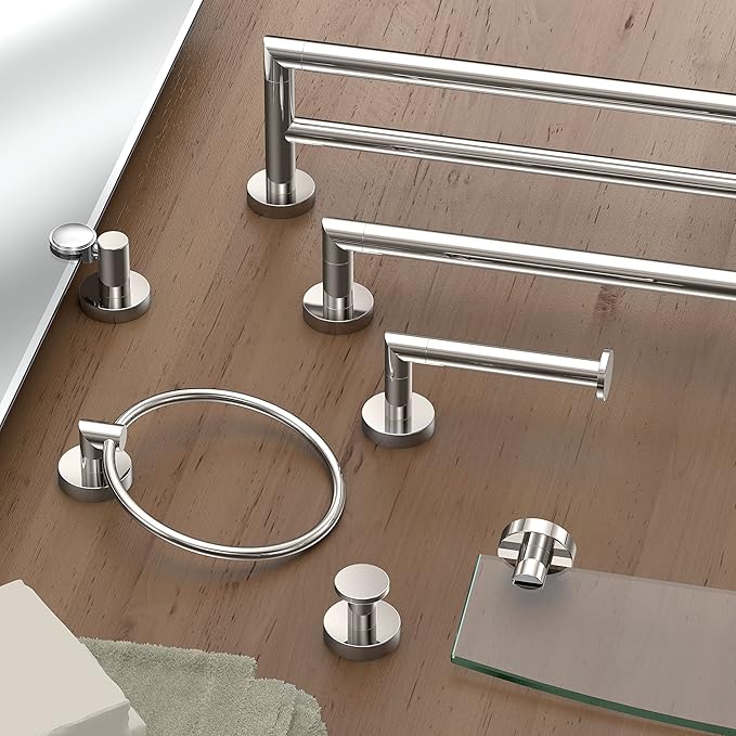 Gatco 4315 Glam Single Robe Hook, Polished Nickel | Wall Mounted 2" Robe and Towel Hook for Bathroom