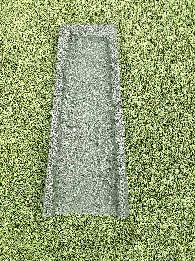 Rubberific 2 Pack Premium Rubber Downspout Splash Block, Rain Guard, Stone Textured Drain Extender (Green)