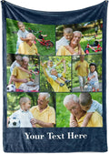 Ships Next Day, Custom Blanket with Picture and Text - Printed in USA, Personalized Photo Blanket with Text (Fleece 60x80)